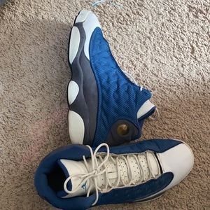 Selling these size 13 blue flint jordan 13s